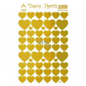 Arch Holographic decorative stickers of golden hearts