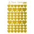Arch Holographic Decorative Stickers Hearts Gold