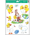 Window foil without glue traditional Easter motifs chicken with pomlázka 37 x 26 cm