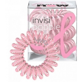 Invisibobble Power BCA Pink Set Hair straightener transparent pink spiral 3 pieces