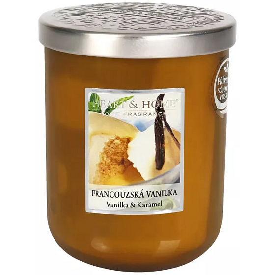 Heart & Home French vanilla Large soy candle burns for up to 70 hours 310 g