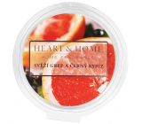 Heart & Home Fresh grapefruit and black currant Soy natural fragrant wax 27 g