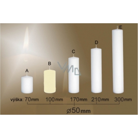 Lima Candle smooth ivory cylinder 50 x 100 mm 1 piece