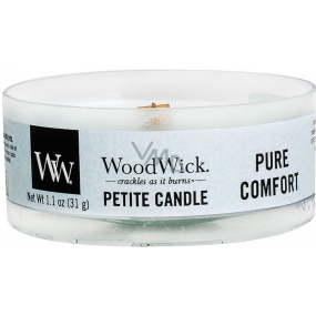 WoodWick Pure Comfort - Purity and comfort scented candle with wooden wick petite 31 g
