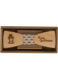 Bohemia Gifts Gentleman wooden bow 12.5 cm