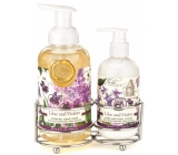 Michel Design Works Lilac and Violets foaming liquid hand soap 530 ml + hand and body lotion 236 ml, cosmetic set
