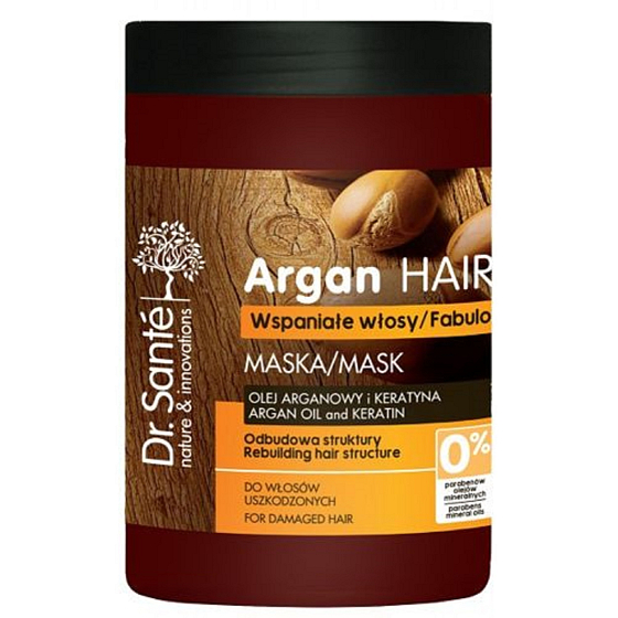 Dr. Santé Argan Oil and Keratin Cream Mask for Damaged Hair 1L