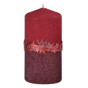 Arome Star ribbon candle red cylinder 60 x 120 mm 260 g