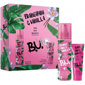 BU Frangipani & Vanilla body spray for women 200 ml + body lotion 50 ml, cosmetic set