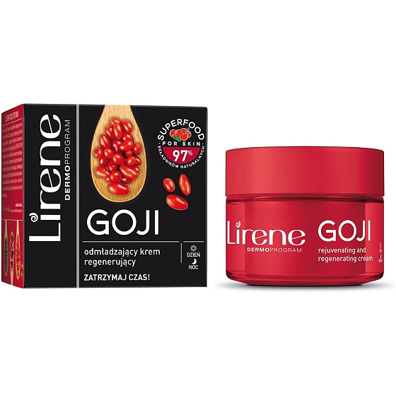 Lirene Dermo Program Superfood Goji with Goji Berry Extract Rejuvenating Regenerating Day and Night Cream 50 ml