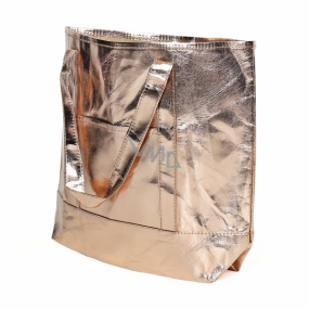 Albi Eco handbag made of washable lamination paper - gold 30 cm x 38 cm x 10.5 cm