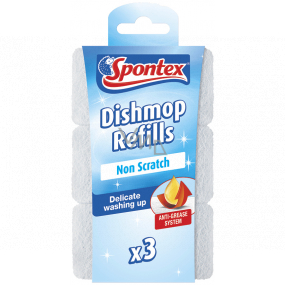Spontex Dishmop Refills Non Scratch replacement sponge 3 pieces