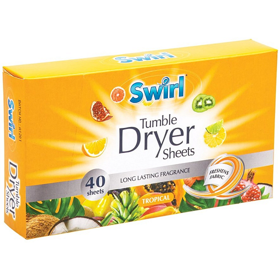 Swirl Tropical scented dryer sheets 40 pieces