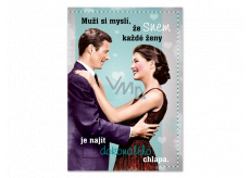 Ditipo Playing birthday card Men think that every woman's dream, Life is not honey, Girls 224 x 157 mm
