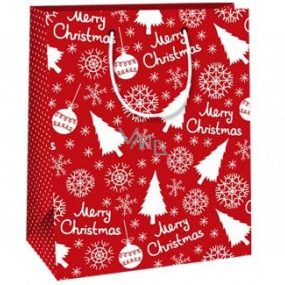 Ditipo Gift paper bag 18 x 10 x 22.7 cm red Merry Christmas C