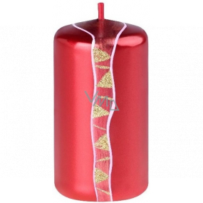 Emocio Candle with wave red cylinder 50 x 100 mm