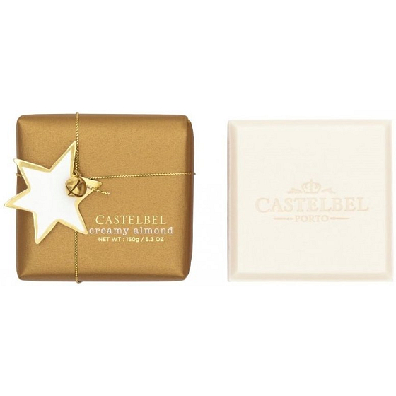 Castelbel Creamy Almond - Almond Christmas toilet soap with a bell 150 g