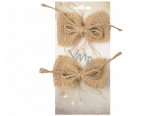 Jute bow 10 cm, 2 pieces