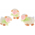 Curly sheep with a green bow standing 7 cm 1 piece