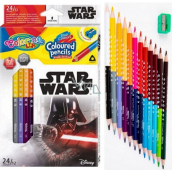 Colorino Crayons triangular Star Wars double-sided 24 colors