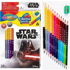 Colorino Crayons triangular Star Wars double-sided 24 colors