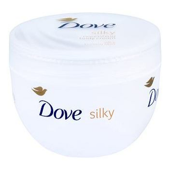 Dove Silky nourishing body cream for the whole body with pure silk 300 ml