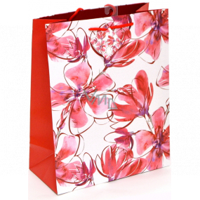 Nekupto Gift paper bag 32.5 x 26 x 13 cm Painted flowers 2020 30 L - KFL