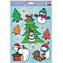 Window film without glue with glitter Merry Christmas polar bear 30 x 20 cm