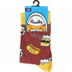 Albi Colored Socks Universal Size Hot Dog with Beer 1 pair