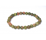 Unakit bracelet elastic natural stone, ball 6 mm / 16-17 cm, stone of personal growth and vision
