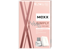Mexx Simply for Her eau de toilette 20 ml + eau de toilette soap 75 g, gift set for women