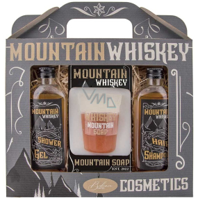 Bohemia Gifts Whiskey Spa shower gel 100 ml + hair shampoo 100 ml + toilet soap 70 g, cosmetic set