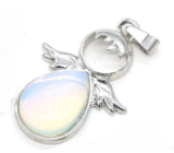 Opalite Angel guardian pendant synthetic stone 3,5 x 2,5 mm, stone of wishes and hope