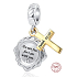 Sterling silver 925 Religious spells Isah 41:10, 2in1 pendant for bracelet
