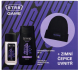 Str8 Game perfumed deodorant glass 85 ml + shower gel 250 ml + cap, cosmetic set for men