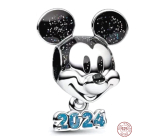 Charm Sterling silver 925 Disney anniversary, happy year 2024, bead on bracelet