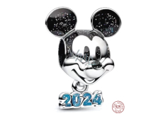 Charm Sterling silver 925 Disney anniversary, happy year 2024, bead on bracelet