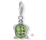 Charm Sterling silver 925 Turtle, lobster clasp animal bracelet pendant