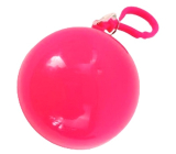 Disposable raincoat in a ball with a carabiner, assorted colors, up to size 38, 1 piece