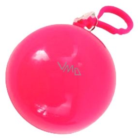 Disposable raincoat in a ball with a carabiner, assorted colors, up to size 38, 1 piece