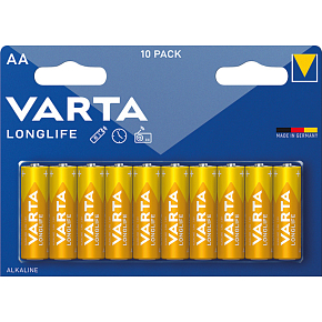 Varta Longlife AA Alkaline Batteries, 10 pcs