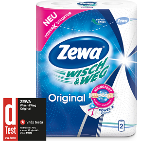 Zewa Wisch & Weg Original 2-ply paper towels, 2 × 45 sheets