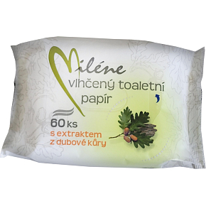 Miléne Moist Toilet Paper with Oak Bark Extract 60 pcs