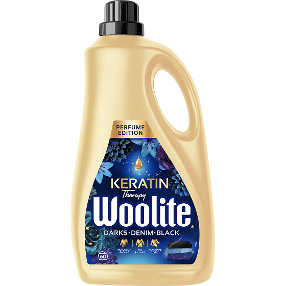 Woolite Black Keratin Perfume Edition laundry gel for black clothes 60 washes, 3.6 l
