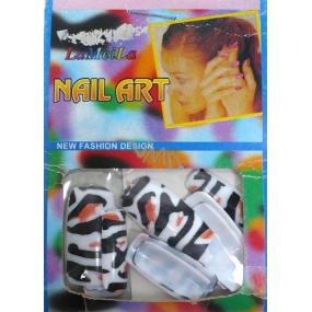 LaMeiLa Artificial nails decorated with zebra 10 pieces