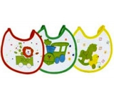 Junior Joy terry bib with print, various colors and designs, 1 piece
