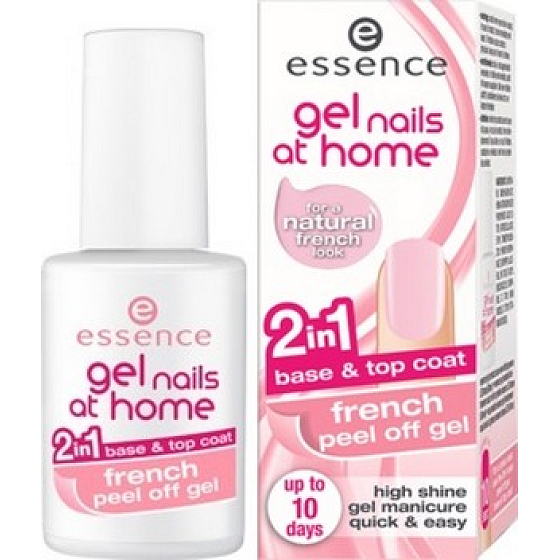 Essence Gel Nails At Home French Peel Off Gel 2in1 peeling gel base & topcoat french 7 ml