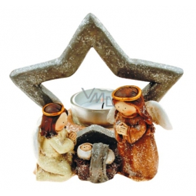 Nativity star star for tea candle 11.5 x 12 cm