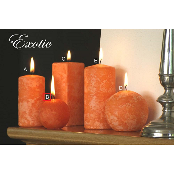 Lima Marble Exotic scented candle orange ball diameter 60 mm 1 piece