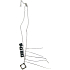 Silver necklace with fringe and pendants 41 cm